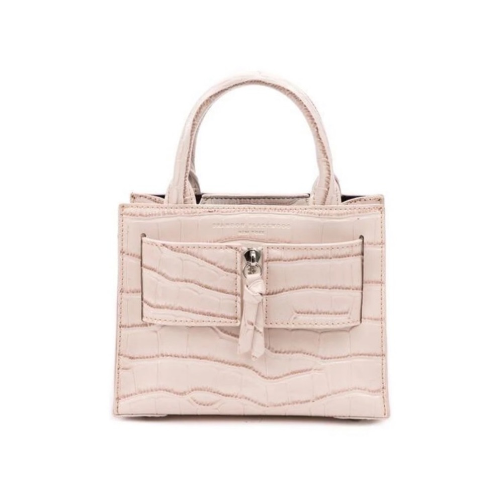 Brandon Blackwood Cream Croc Kuei Purse